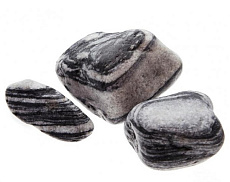 Zoologia Галька мраморная Black Angel фр. 50-100 мм, черно-белый