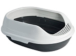 Triol Туалет для кошек овальный с бортом Ирис, 43х30х15 см