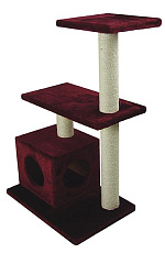 Когтеточка-домик с полками "UrbanCat", 96 см