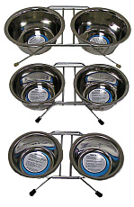 Dogman Подставка с мисками металлическая