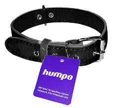 Humpo Ошейник ЧИП, кольцо посредине, подшитый черный