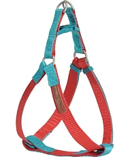 CAMON Шлея регулируемая двухцветная, красная/бирюзовая