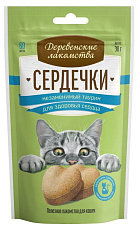 Деревенские лакомства Сердечки с таурином для здоровья сердца