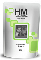 Паучи "НМ" для щенков, кролик в соусе
