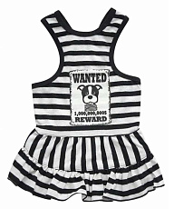 Doggy Dolly Платье Wanted в черно-белую полоску