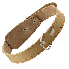 Ошейник Гамма кожаный c кольцом, 25х580 мм