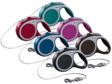 Поводок-рулетка "Flexi" "Vario" (XS) трос 3 м