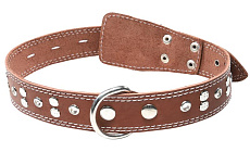 Gamma Ошейник кожаный c украшением
