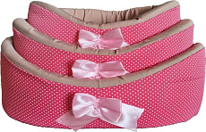 ДиАнКари Лежанка "Турецкий хлопок" (Малиново-красный)