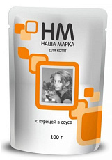 Паучи "НМ" для котят, курица в соусе
