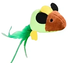 PetStar Игрушка для кошек Мышь с перьями и мятой