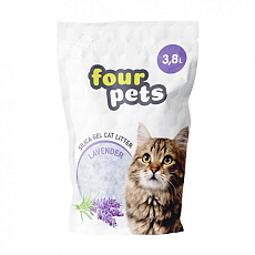 FOUR PETS силикагелевый наполнитель (лаванда)