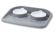 Savic Набор мисок "Butler", серый/белый