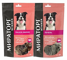 Winner Мираторг Набор лакомств (Трахея говяжья + Печень говяжья (мини))