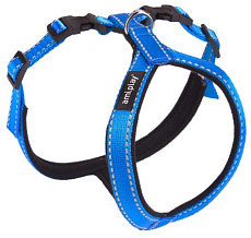 Шлейка регулируемая AmiPlay Grand Soft Reflective (Голубая)