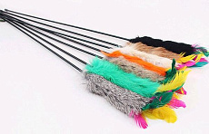 ДиАнКари Дразнилка натуральное перо и мех, 60 см