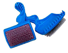 For Friends Щетка пластиковая трехрядная с каплей, синяя