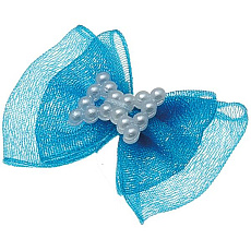 Бантик (пара) голубой прозрачный