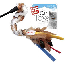 GiGwi Дразнилка с перьями на стеке