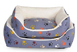 CAMON Лежанка прямоугольная синяя с лапками