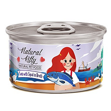 Natural Kitty Тунец с кальмаром в бульоне