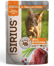 Sirius Консервы для кошек (Утка с клюквой в соусе)