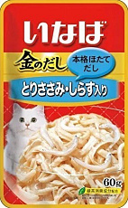 INABA CIAO Kinnodashi Куриное филе с мальками ширасу