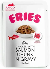 Eries Кусочки лосося и курицы в подливе