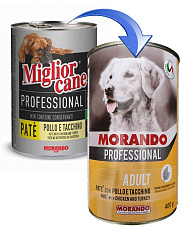 Morando Professional Chicken and Turkey Pate dog