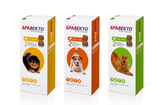 MSD Animal Health жевательные таблетки Bravecto